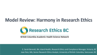 Model Review: Harmony in Research Ethics