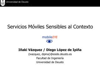 Servicios Móviles Sensibles al Contexto