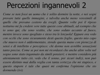 Percezioni ingannevoli 2