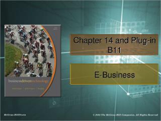 Chapter 14 and Plug-in B11