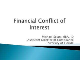 Financial Conflict of Interest