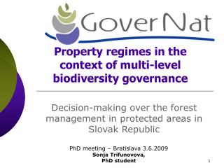 Property regimes in the context of multi-level biodiversity governance