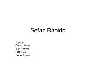 Sefaz Rápido