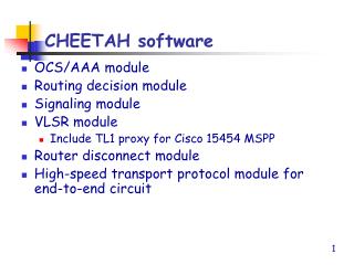 CHEETAH software