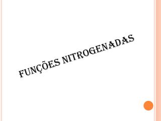 Funções nitrogenadas