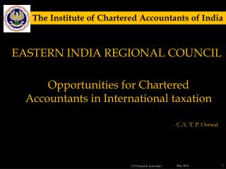 Opportunities for Chartered Accountants in International taxation