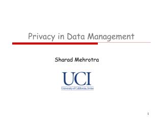 Privacy in Data Management