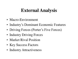 External Analysis