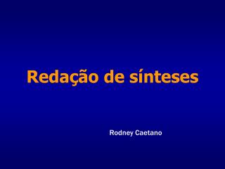 Redação de sínteses