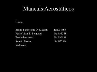 Mancais Aerostáticos