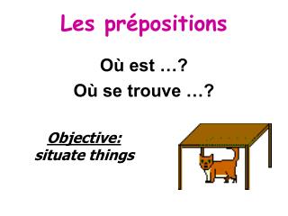 Les prépositions