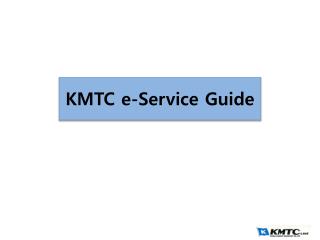 KMTC e-Service Guide