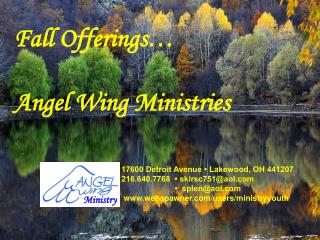 Fall Offerings… Angel Wing Ministries