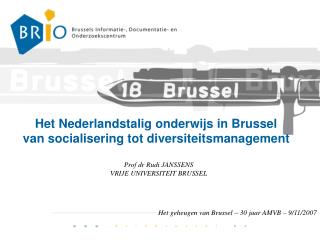 Het Nederlandstalig onderwijs in Brussel van socialisering tot diversiteitsmanagement