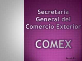 Secretaria General del Comercio Exterior COMEX