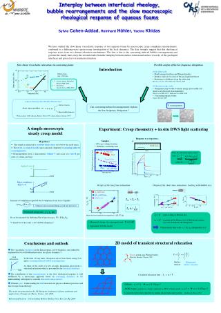 Experiment: Creep rheometry + in situ DWS light scattering