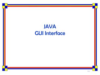 JAVA GUI Interface