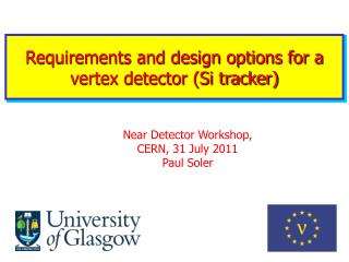 Requirements and design options for a vertex detector (Si tracker)