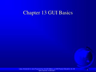 Chapter 13 GUI Basics