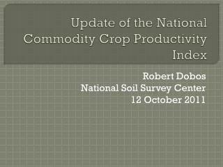 Update of the National Commodity Crop Productivity Index