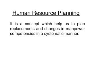 Human Resource Planning