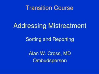 Transition Course