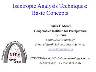 Isentropic Analysis Techniques: Basic Concepts