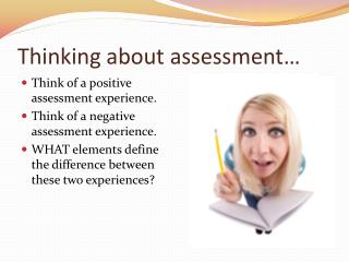 Thinking about assessment…