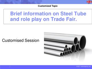 Brief information on Steel Tube and role play on Trade Fair.