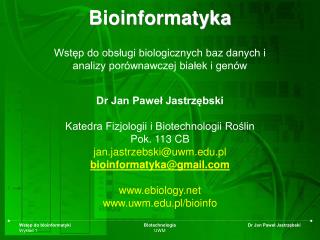 Bioinformatyka