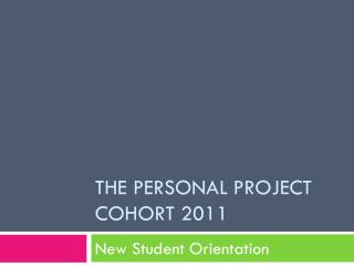 The Personal project cohort 2011