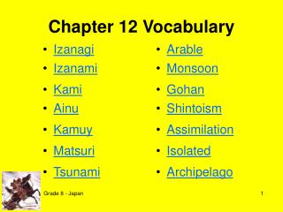 Chapter 12 Vocabulary