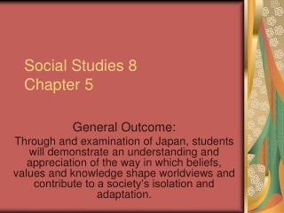 Social Studies 8 Chapter 5