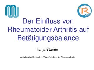 Der Einfluss von Rheumatoider Arthritis auf Betätigungsbalance