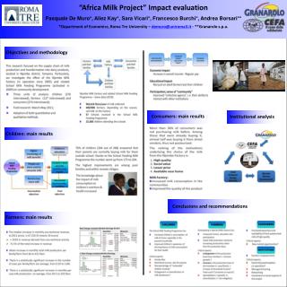 “Africa Milk Project” Impact evaluation