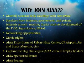 WHY JOIN AIAA??