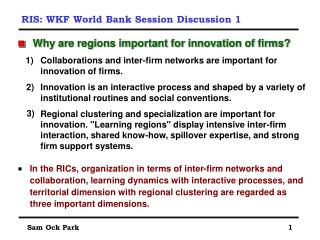 RIS: WKF World Bank Session Discussion 1