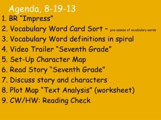 Agenda, 8-19-13