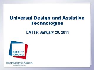 Universal Design and Assistive Technologies