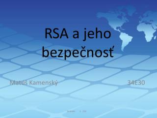 RSA a jeho bezpečnosť