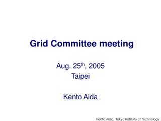 Grid Committee meeting