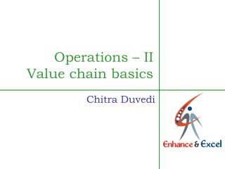 Operations – II Value chain basics