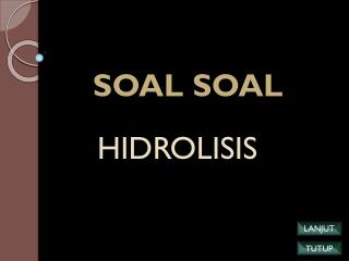 HIDROLISIS