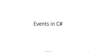 Events in C#