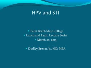 HPV and STI