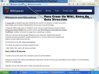 Para Crear Un Wiki, E ntro En Esta Dirección