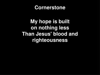 Cornerstone