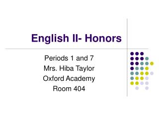 English II- Honors