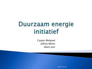Duurzaam energie initiatief