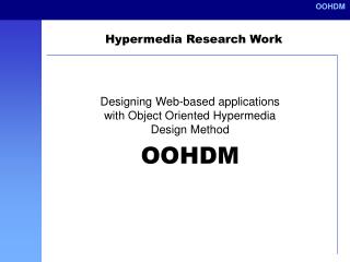 Hypermedia Research Work